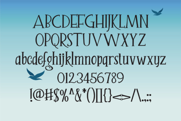 Seagully Font PNG with transparent background - Preview 2