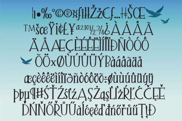 Seagully Font PNG with transparent background - Preview 3