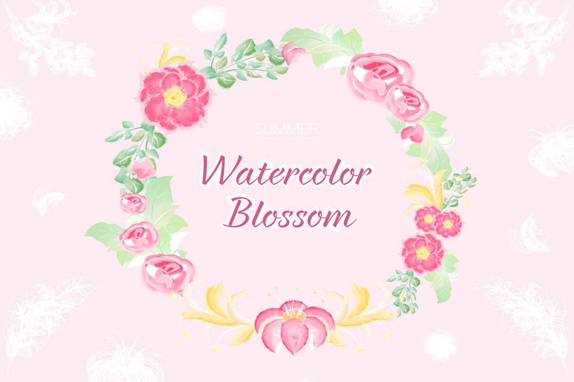 Watercolor Blossom Graphic by azovskaya · Creative Fabrica