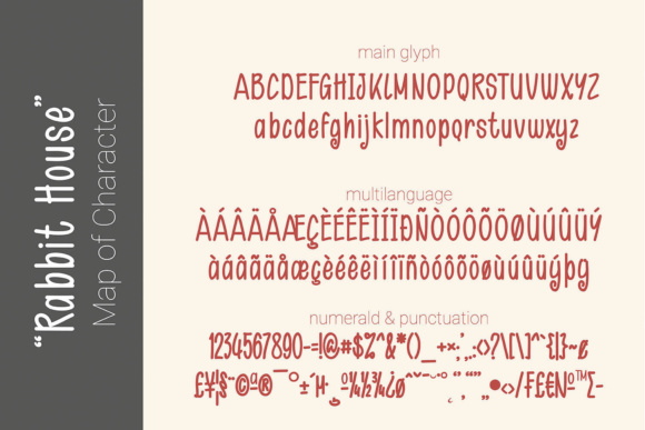 Rabbit House Font PNG with transparent background - Preview 2