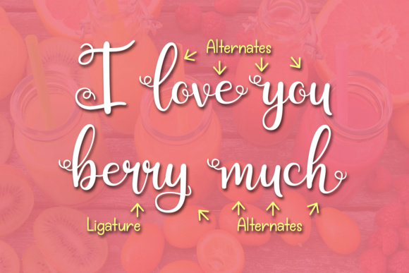Berry Smoothies Font - Preview 3