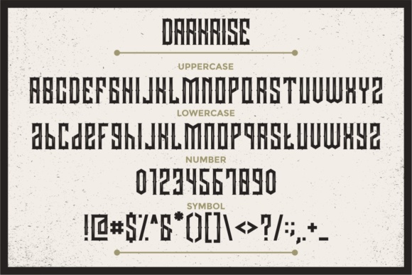 Darkrise Font - Preview 1