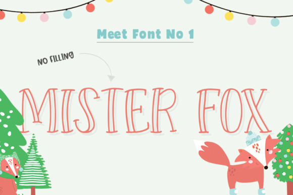 Forest Creatures Trio Font PNG with transparent background - Preview 1
