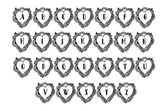 Heart Monogram Font - Preview 4