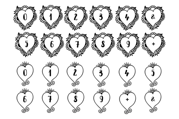 Heart Monogram Font - Preview 6