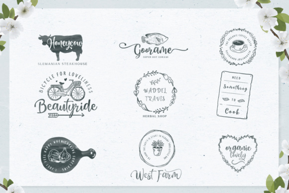 Honey Butter Trio Font PNG with transparent background - Preview 3