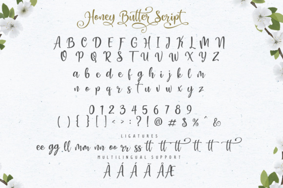 Honey Butter Trio Font PNG with transparent background - Preview 4
