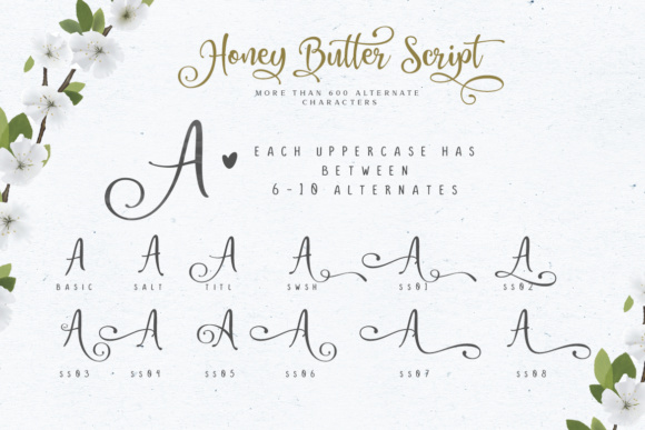 Honey Butter Trio Font PNG with transparent background - Preview 5