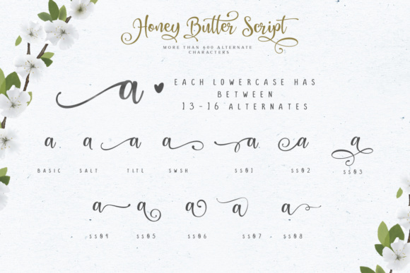 Honey Butter Trio Font PNG with transparent background - Preview 6