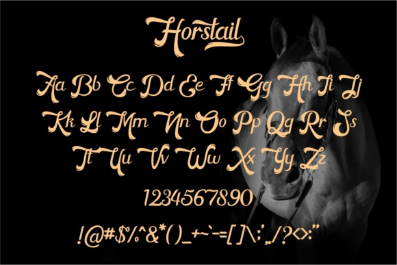 Horstail Font PNG with transparent background - Preview 1