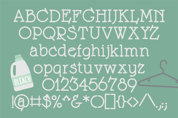 Laundry Night Font PNG with transparent background - Preview 2
