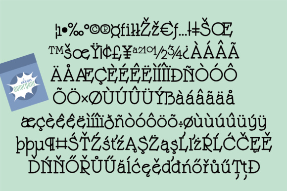 Laundry Night Font PNG with transparent background - Preview 3