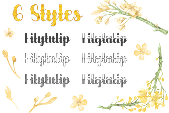 Lilytulip Script Font PNG with transparent background - Preview 2