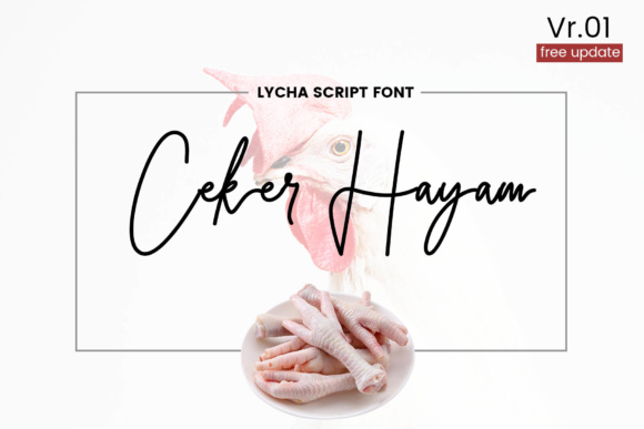 Lycha Font PNG with transparent background - Preview 1