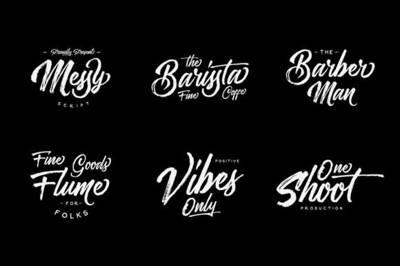 Messy Script Font PNG with transparent background - Preview 2