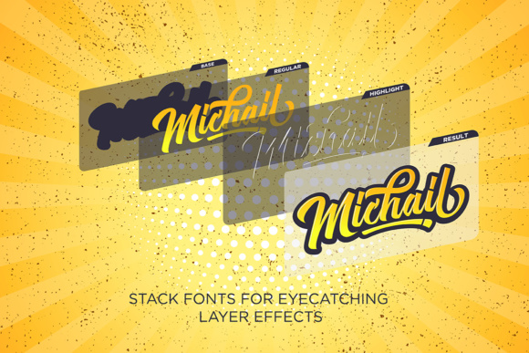 Michail Script Font PNG with transparent background - Preview 1
