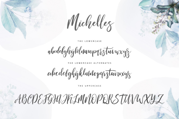 Michelles Script Font PNG with transparent background - Preview 3
