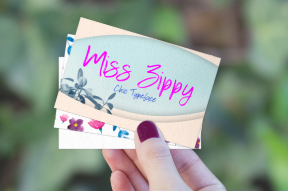 Miss Zippy Font font preview - 5