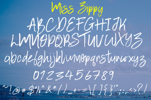 Miss Zippy Font font preview - 6