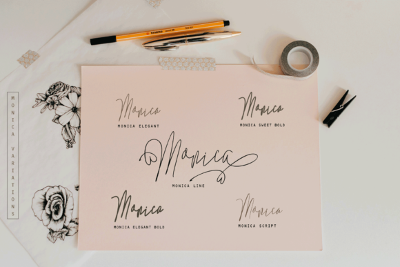 Monica Family Font PNG with transparent background - Preview 1