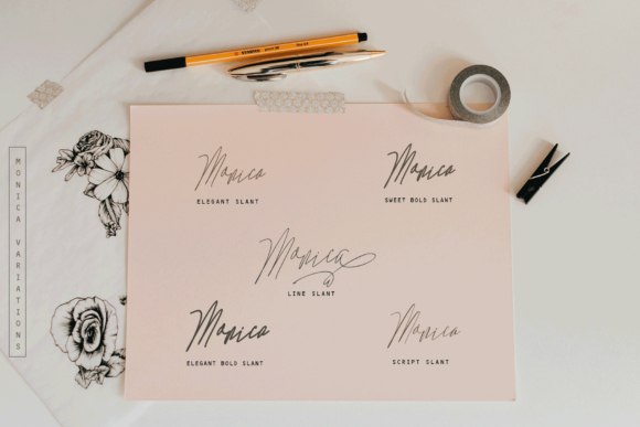 Monica Family Font PNG with transparent background - Preview 2