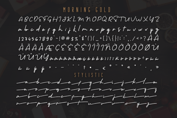 Morning Gold Font PNG with transparent background - Preview 6