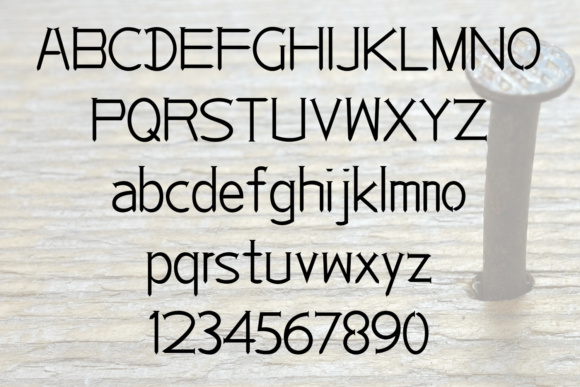 Nails Font PNG with transparent background - Preview 1