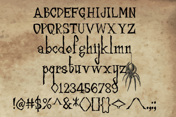 Necrophobia Font PNG with transparent background - Preview 2