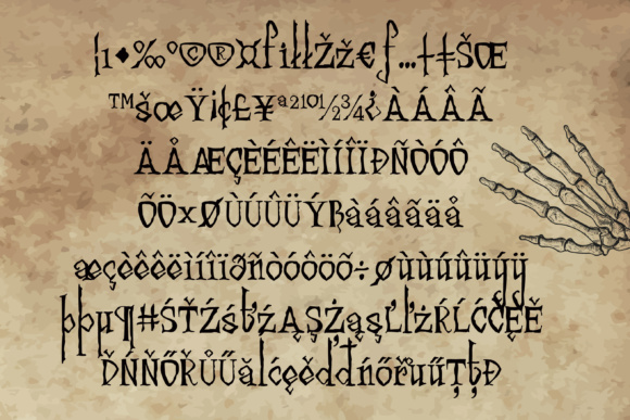 Necrophobia Font PNG with transparent background - Preview 3