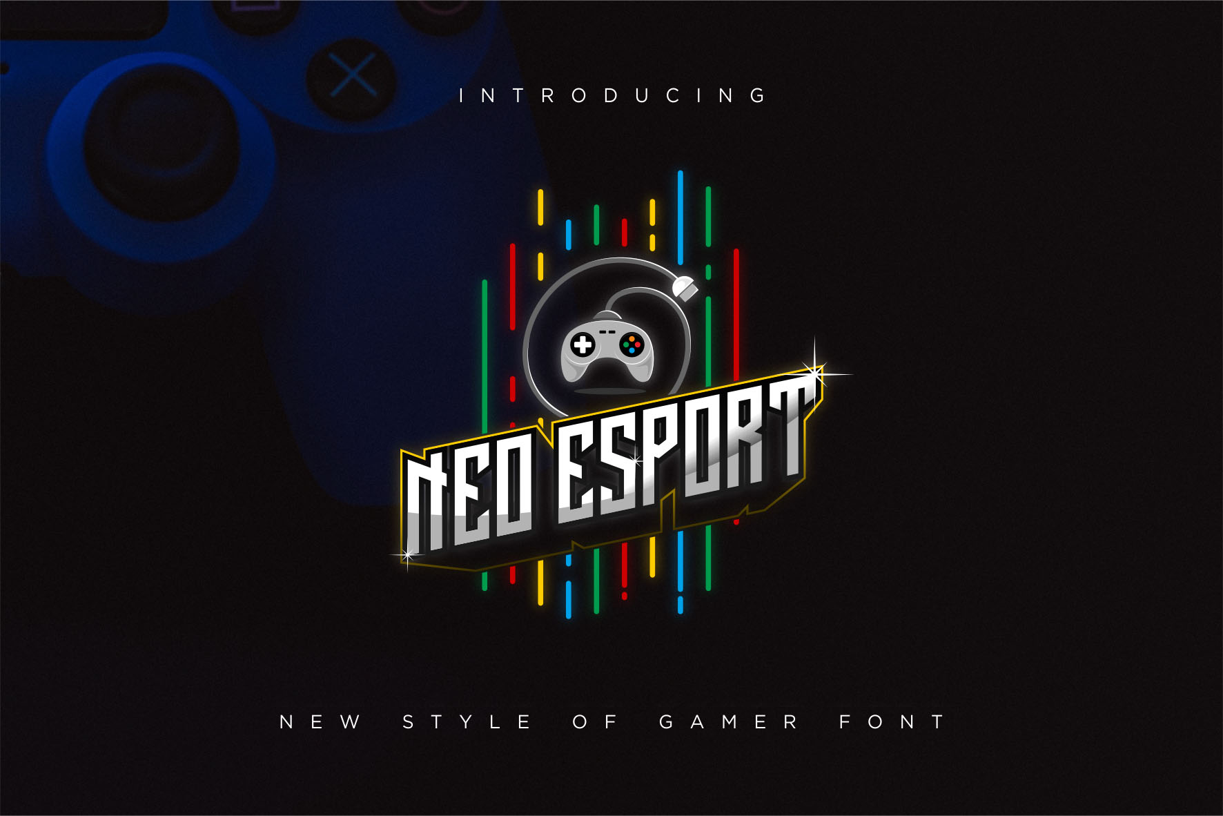 Neo Esports font preview with a modern sporty look