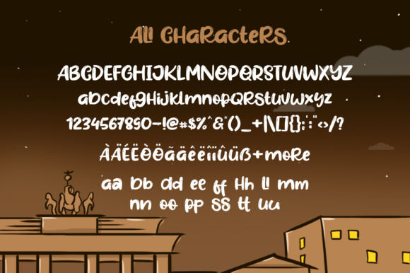 Night in Berlin Font PNG with transparent background - Preview 4