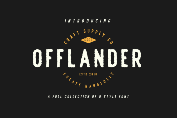 Offlander Family Font PNG with transparent background - Preview 3