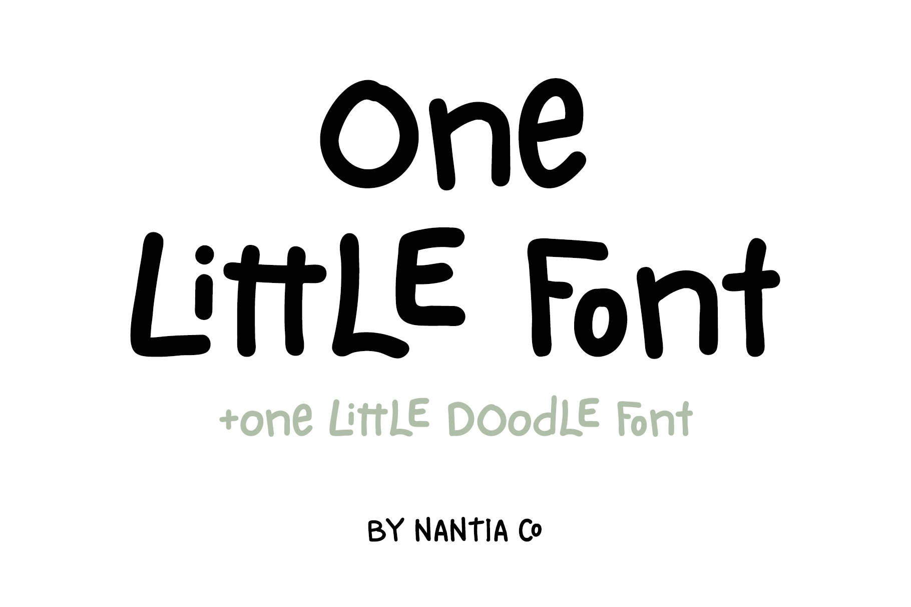 One Little preview — adorable handmade typeface