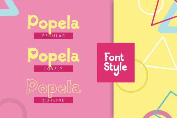 Popela Font PNG with transparent background - Preview 3