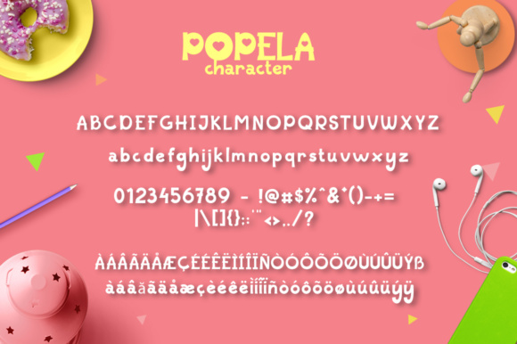 Popela Font PNG with transparent background - Preview 4