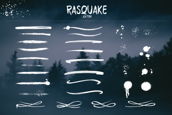Rasquake Font PNG with transparent background - Preview 3