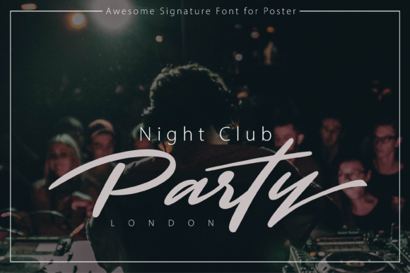Ray Signature Font PNG with transparent background - Preview 1