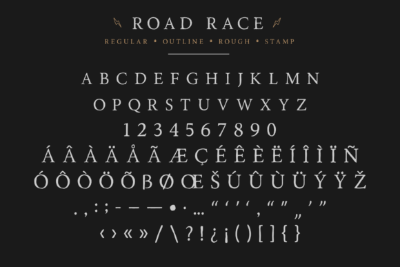 Road Race Family Font PNG with transparent background - Preview 2