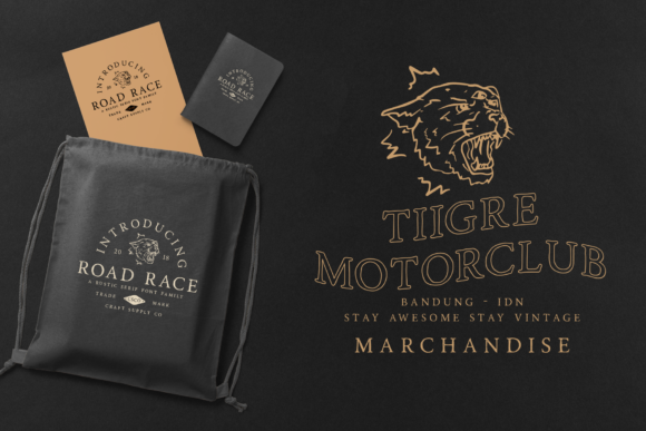 Road Race Family Font PNG with transparent background - Preview 5