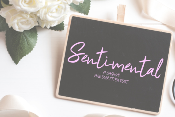 Sentimental Font PNG with transparent background - Preview 6
