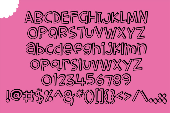 Sharkypants Pow Font PNG with transparent background - Preview 1