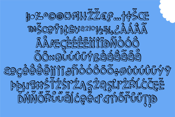 Sharkypants Pow Font PNG with transparent background - Preview 2