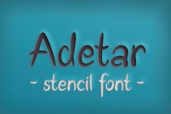 Adetar Stencil Font - Preview 1