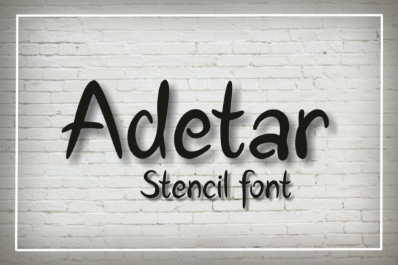 Adetar Stencil Font by Digital Typeface Studio · Creative Fabrica font preview