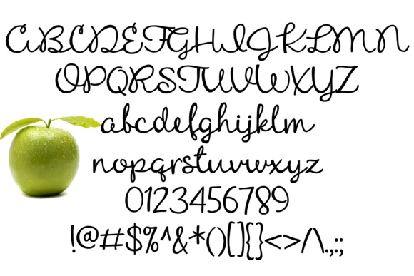 Apple Crisp Font PNG with transparent background - Preview 1