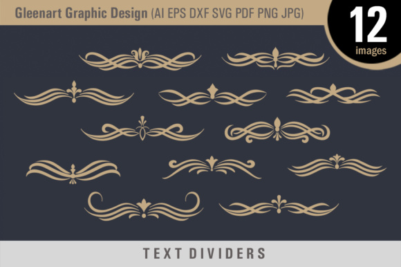 Calligraphic Text Divider Elements