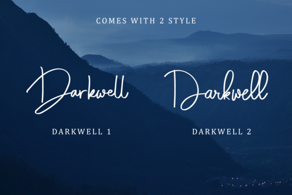 Darkwell Family Font PNG with transparent background - Preview 1