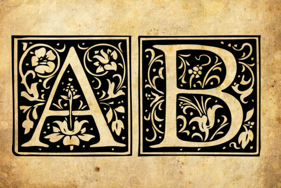 Floral Capitals Font - Preview 1