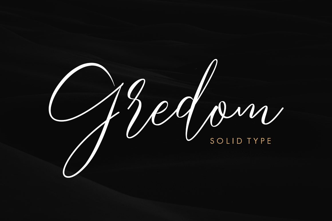 Gredom Script preview, script font for recipient names on envelopes