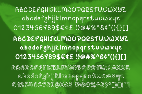 Hey Fox Trio Font PNG with transparent background - Preview 2